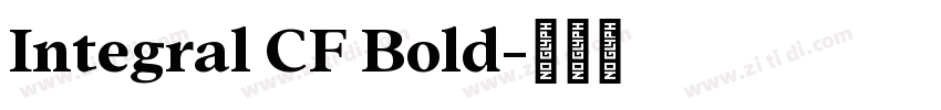 Integral CF Bold字体转换
